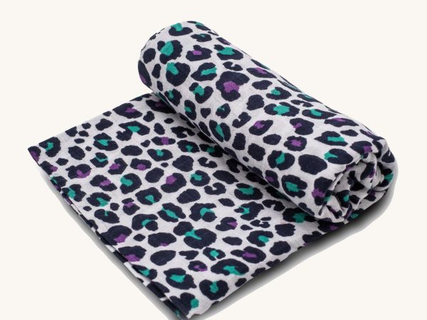 Etta Loves Extra Large Muslin Square - Purple Leopard