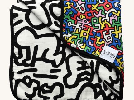 Etta Loves X Keith Haring Reversible Organic Muslin Blanket