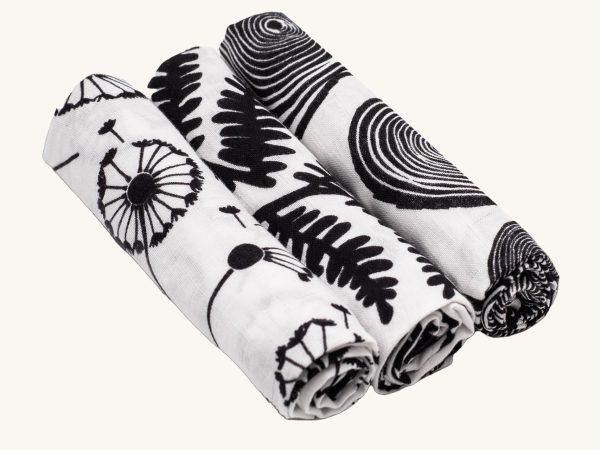 Etta Loves Organic Muslin Squares 3 Pack - Plant Print