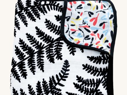Etta Loves Reversible Organic Muslin Blanket - Plant