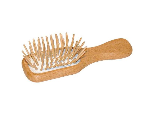 Ecoliving Mini Plastic-Free Wooden Hairbrush
