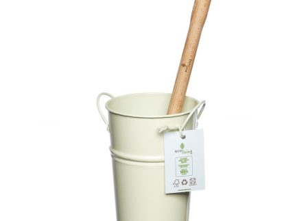 Ecoliving Metal Toilet Brush Holder - Cream