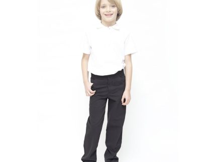Eco Outfitters Organic Cotton Boys Slim Fit School Trousers - Charcoal