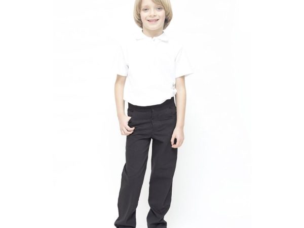 Eco Outfitters Organic Cotton Boys Slim Fit School Trousers - Charcoal