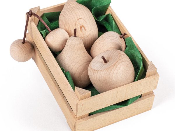 Erzi Small Assorted Natural Wooden Fruits Play Food Set