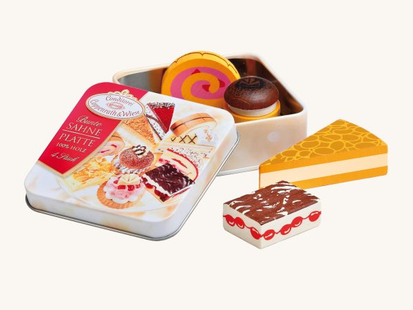 Erzi Toy Cream Pastries in a Tin