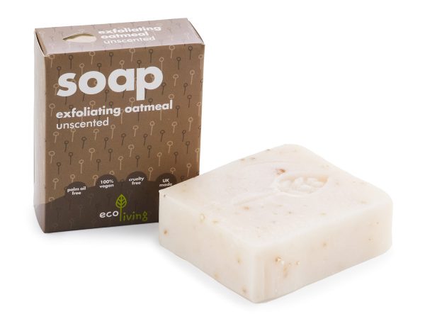 Ecoliving Unscented Exfoliating Oatmeal Soap 100g