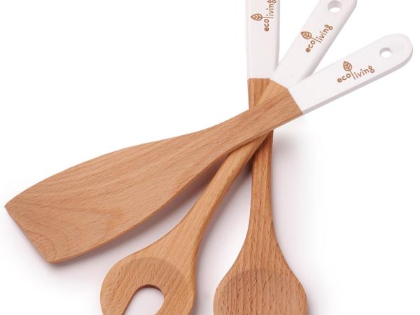 Ecoliving Wooden Kitchen Salad Serving Set