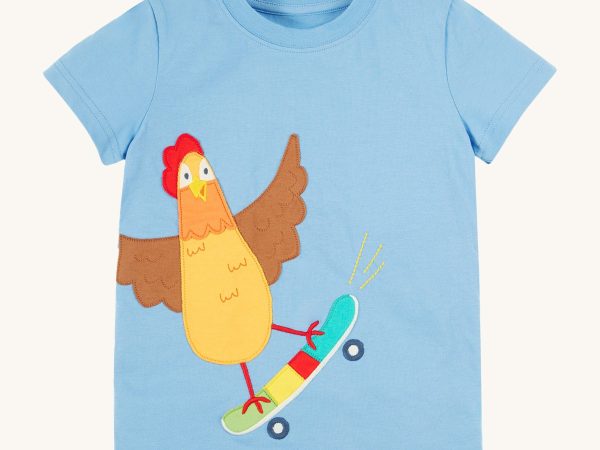 Frugi Avery Applique T-Shirt - Chicken