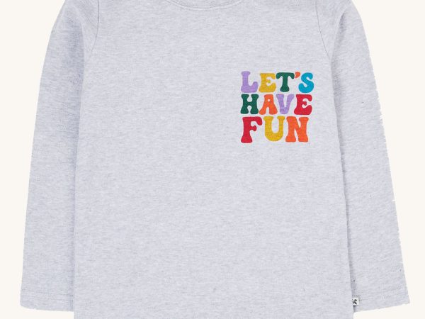 Frugi Adventure Printed Top - Grey / Fun