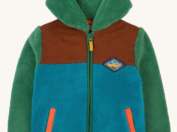 Frugi Bracken Fleece Cord Jacket - Green Hotchpotch