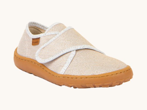 Froddo Barefoot Kids Canvas Slippers - Gold Shine