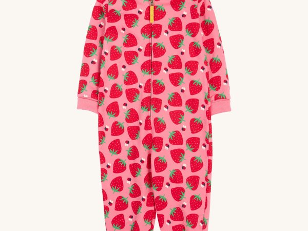 Frugi Big Snuggle Suit - Strawberry Pals