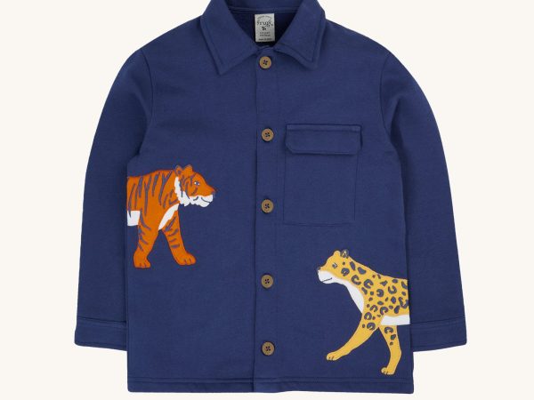 Frugi Bay Shacket - Navy / Big Cats