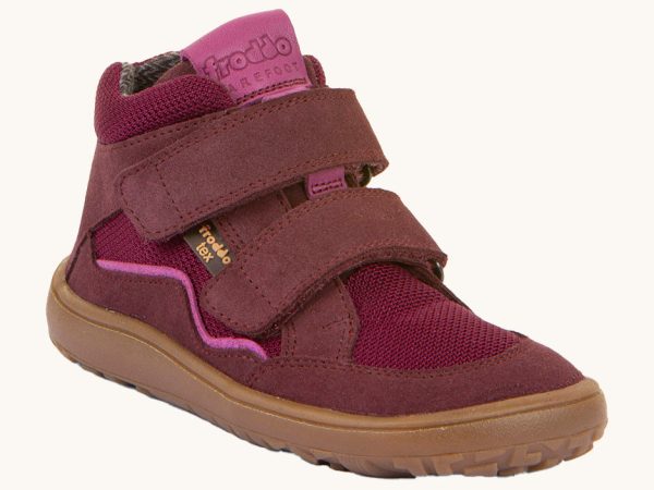 Froddo Barefoot TEX Kids Autumn Shoes - Bordeaux