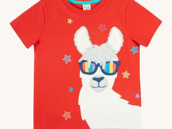 Frugi Carsen Applique - T-Shirt - Llama