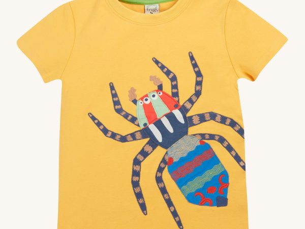Frugi Carsen Applique T-Shirt - Peacock Spider