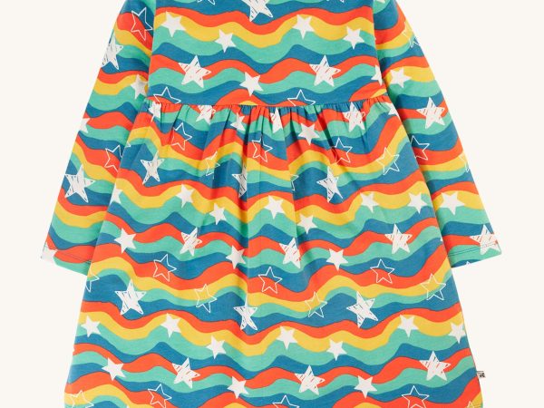 Frugi Cosy Amelia Dress - Wavy Stars