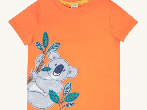 Frugi Carsen Applique - T-Shirt - Cool Koala