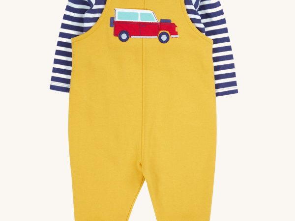 Frugi Coverack Dungaree Outfit - Bumblebee / Car