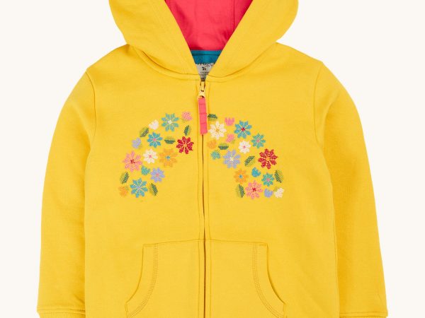 Frugi Carbis Hoodie - Bumblebee / Flowers
