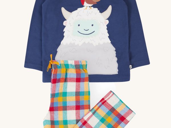 Frugi Caden Pyjamas - Rainbow Check / Yeti