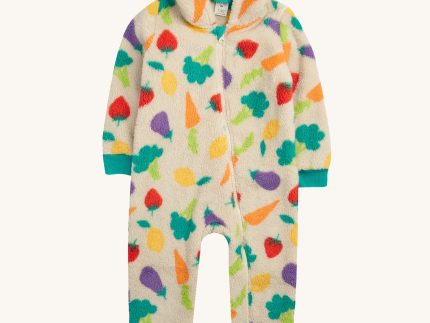 Frugi Cosy Ted Snuggle Suit - Veg Patch