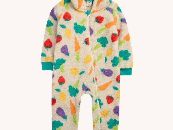 Frugi Cosy Ted Snuggle Suit - Veg Patch