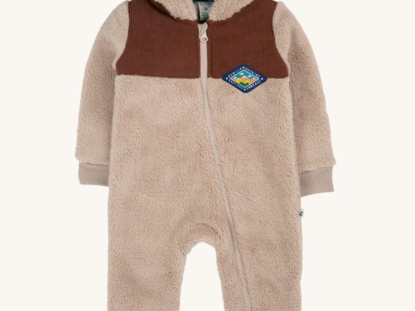 Frugi Cord Ted Snuggle Suit - Teddy Bear