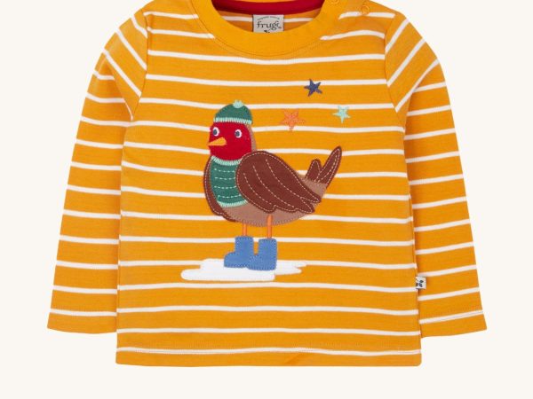 Frugi Discovery Applique Top - Gold Breton / Robin