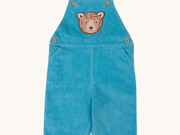 Frugi Durgan Cord Dungarees - Boat Blue / Bear