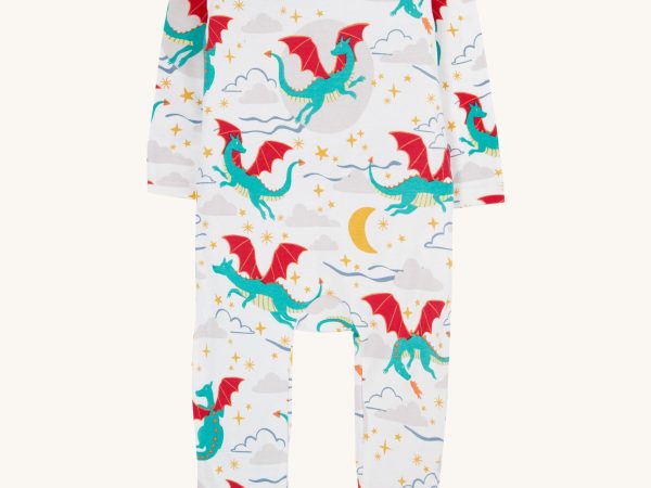 Frugi Easy Dressing Babygrow - Dragon Skies