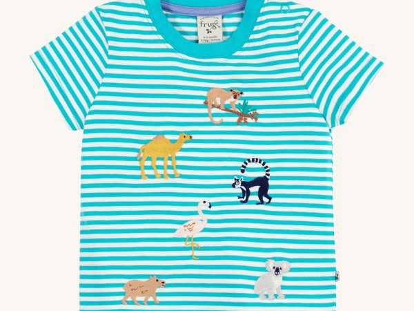Frugi Ennis Embroidered T-Shirt - Wild Life