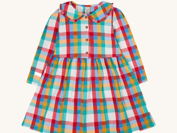 Frugi Ffion Dress - Rainbow Check