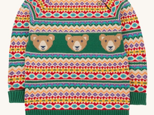 Frugi Fowey Fair Isle Knitted Jumper - Bear