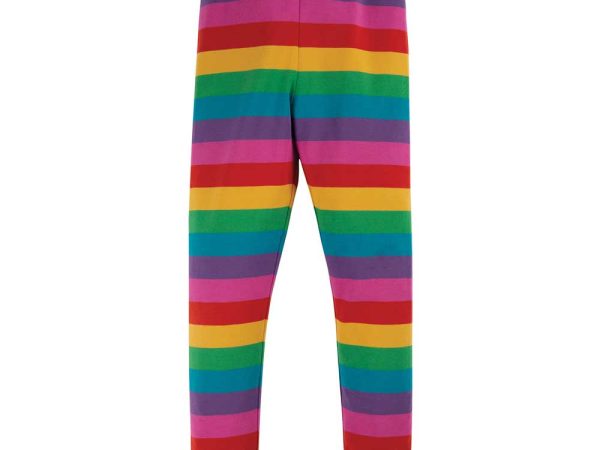 Frugi Foxglove Rainbow Stripe Libby Leggings