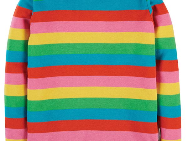 Frugi Favourite LS Tee - Foxglove Rainbow Stripe