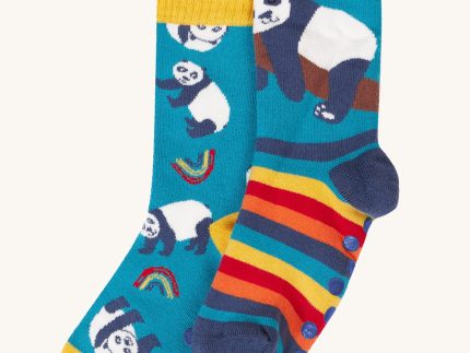 Frugi Great Grippy Socks 2 Pack - Panda Play