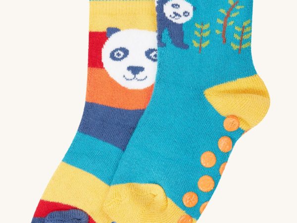 Frugi Grippy Socks 2 Pack - Panda