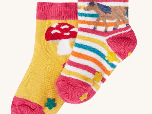 Frugi Grippy Socks 2 Pack - Wild Woods