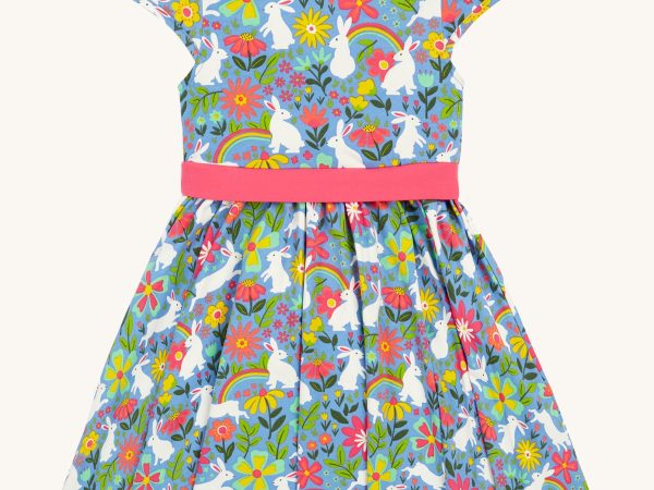 Frugi Issey Party Skater Dress - Bunny Bounce