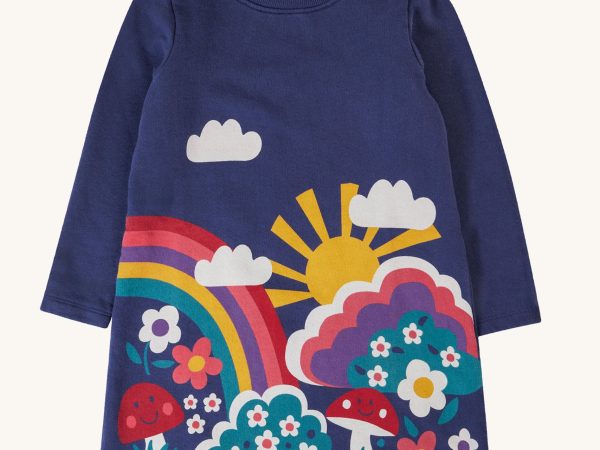 Frugi Kari Dress - Navy Rainbow