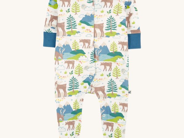 Frugi Lovely Babygrow - Reindeer Fields