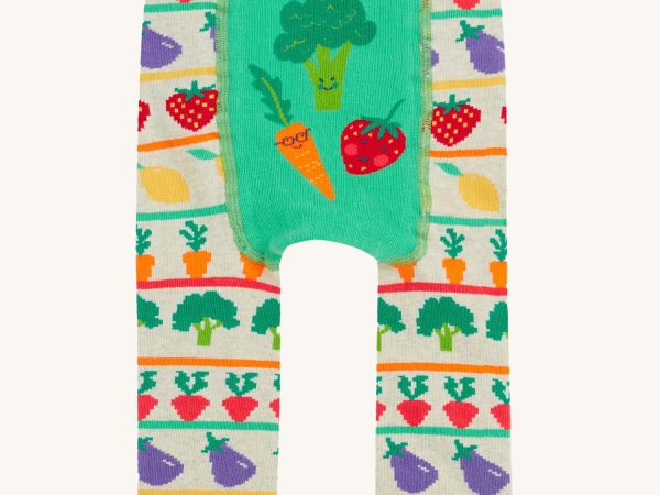 Frugi Little Knitted Leggings - Veg Fairisle / Veg Pals