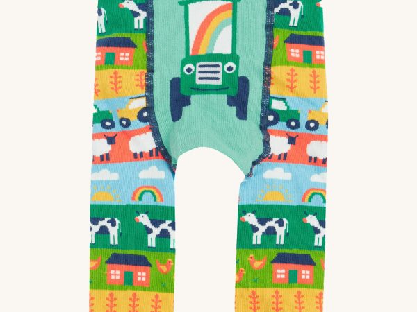 Frugi Little Knitted Leggings - Farm Fairisle / Tractor