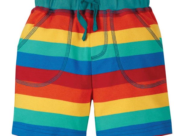 Frugi Little Stripy Shorts - Rainbow