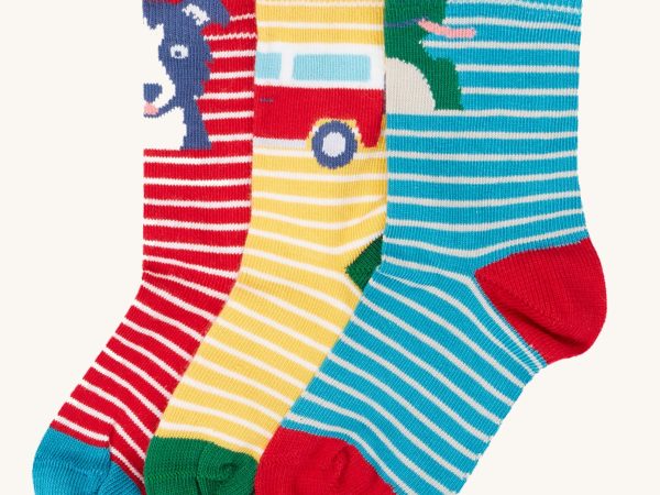 Frugi Little Socks 3 Pack - Farm