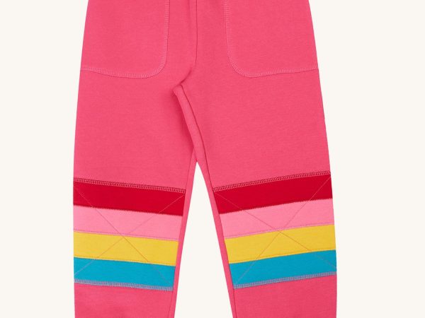 Frugi Malpas Applique Joggers - Rose / Rainbow
