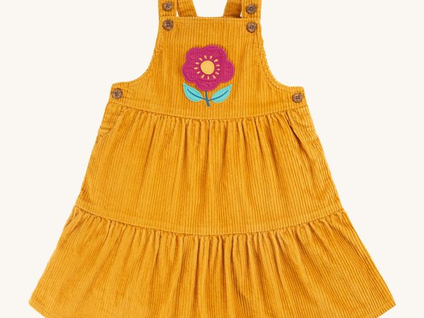 Frugi Michaela Pinafore Dress - Gold/Flower