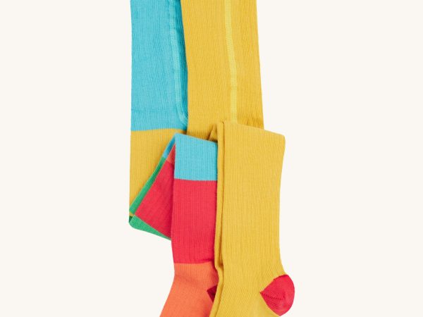 Frugi Norah Tights 2 Pack - Bumblebee / Colour Block